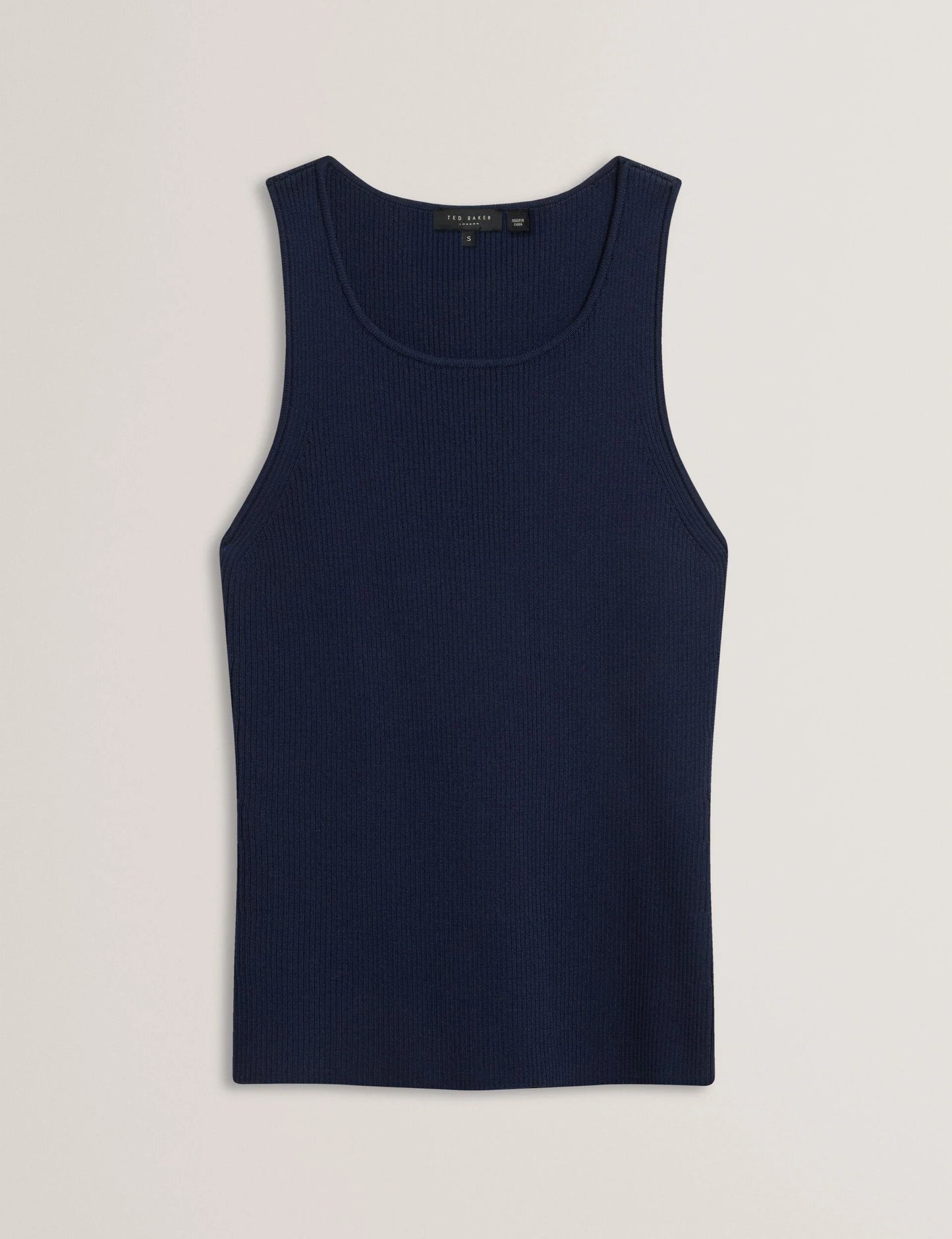 CREW NECK TANK TOP WITH RIB | CLASSIC NAVY