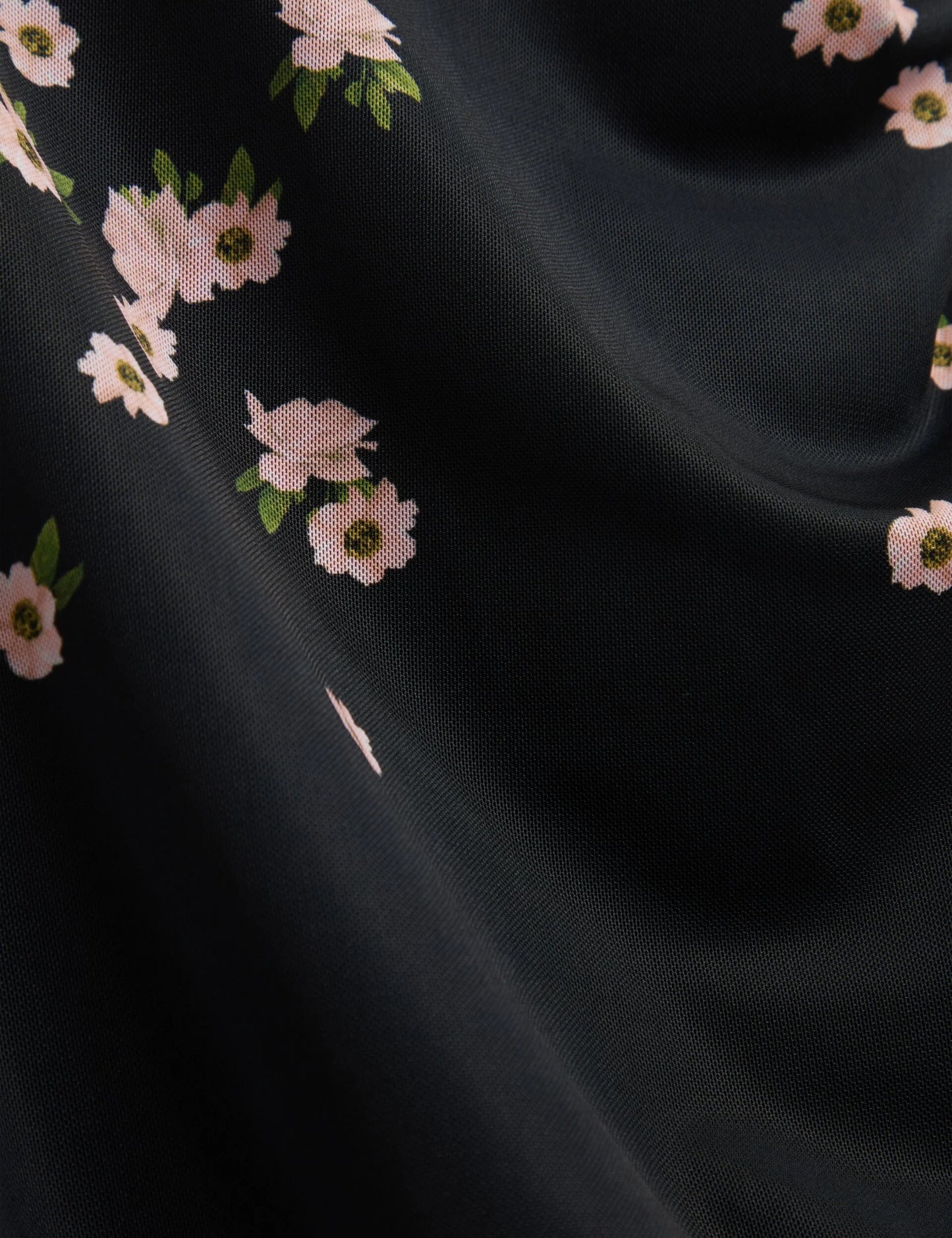 MESH PRINTED COLUMN DRESS | RICH BLACK