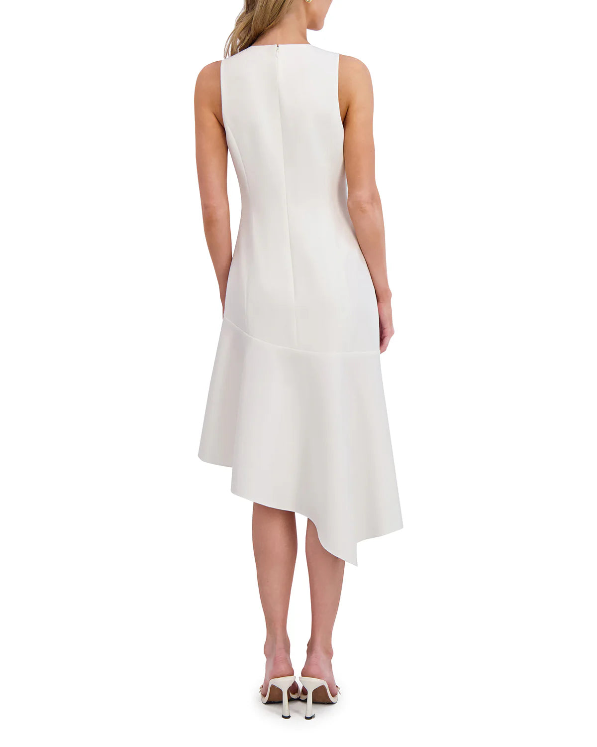 ASYMMETRIC MIDI DRESS | ULTRA WHITE