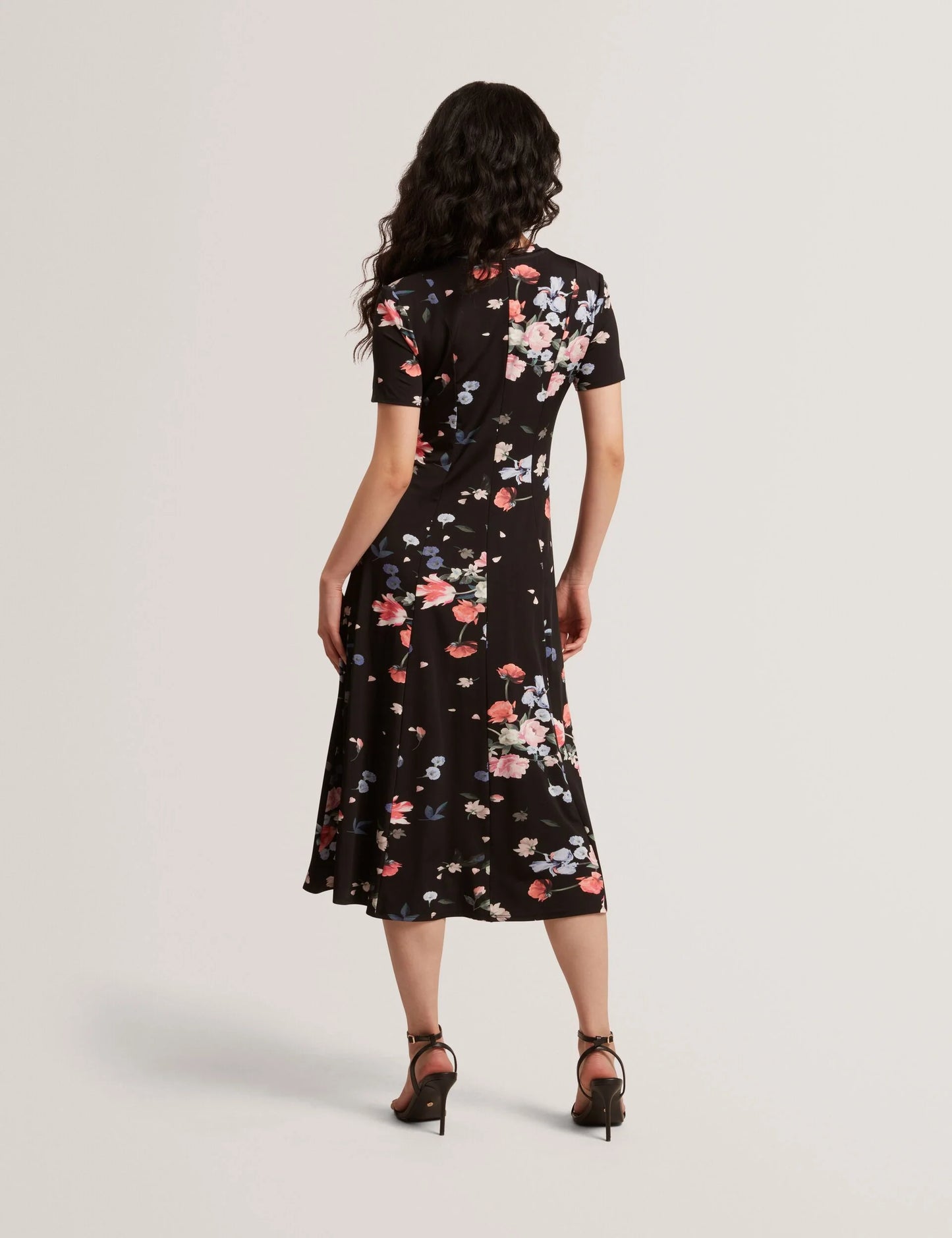 SHORT SLEEVE JERSEY MAXI DRESS | RICH BLACK