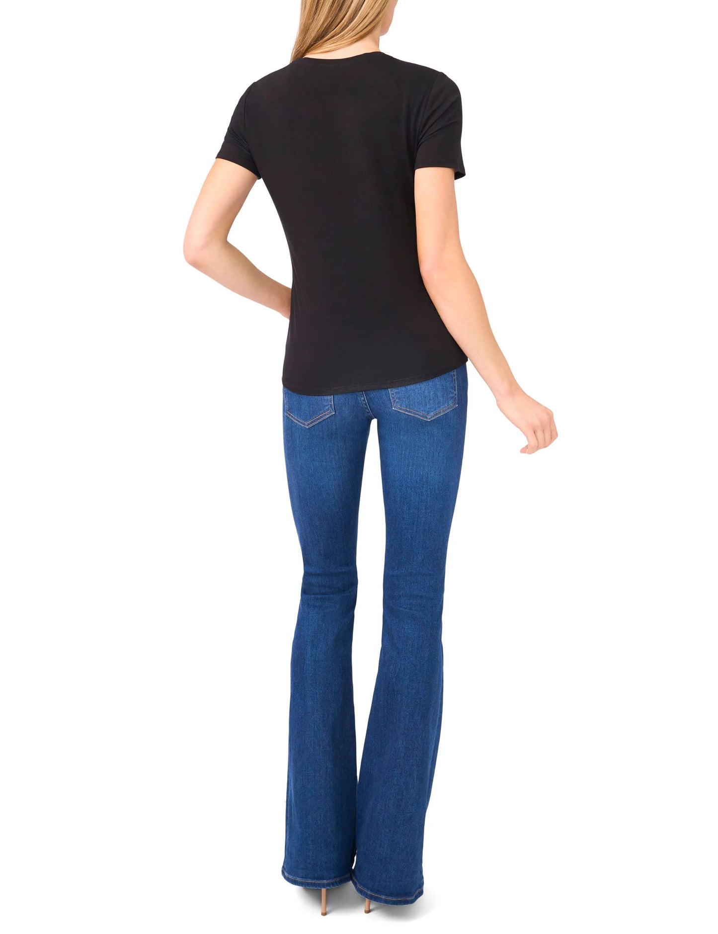 ALLOVER TULIP FLORAL T-SHIRT | RICH BLACK