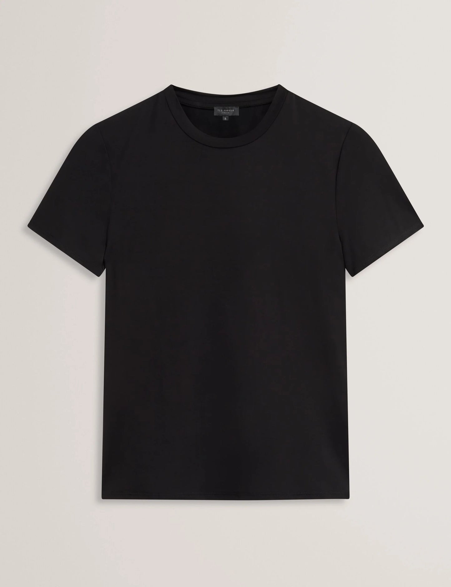 SOLID BLACK TSHIRT WITH SEAM DETAIL | RICH BLACK