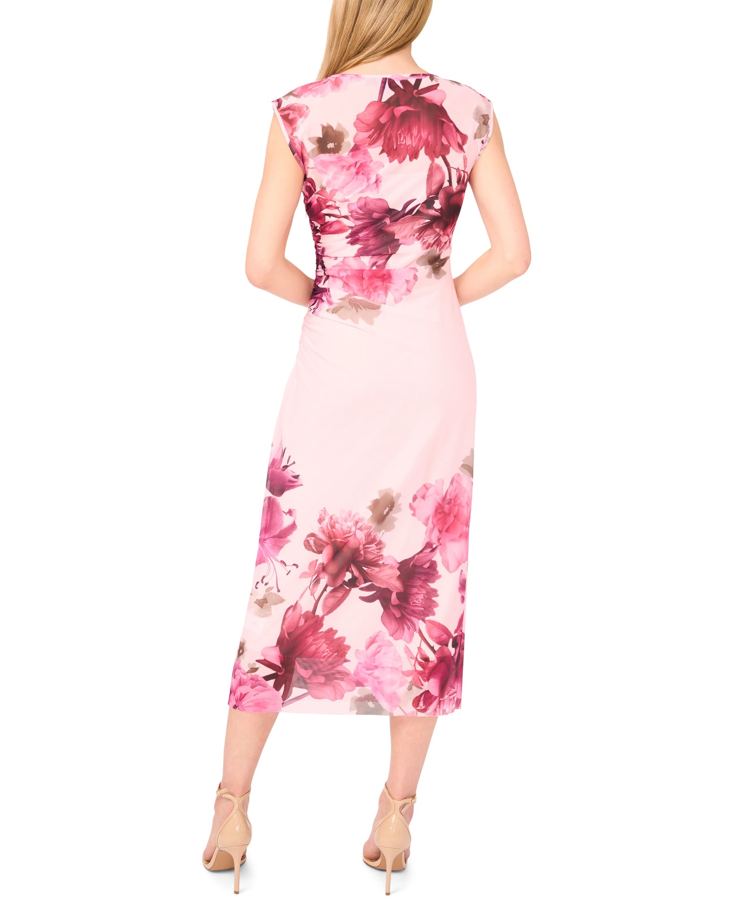 MESH COLUMN DRESS | CRYSTAL PINK