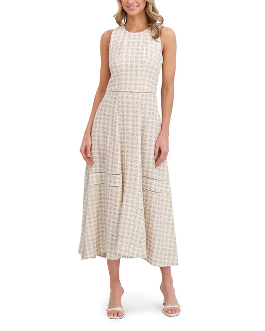 SLEEVELESS HIGH NECK MIDI DRESS | NEW IVORY