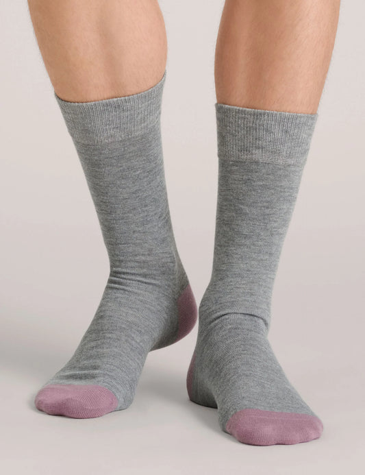 CREW SOCK CONTRAST TOE | BLACK