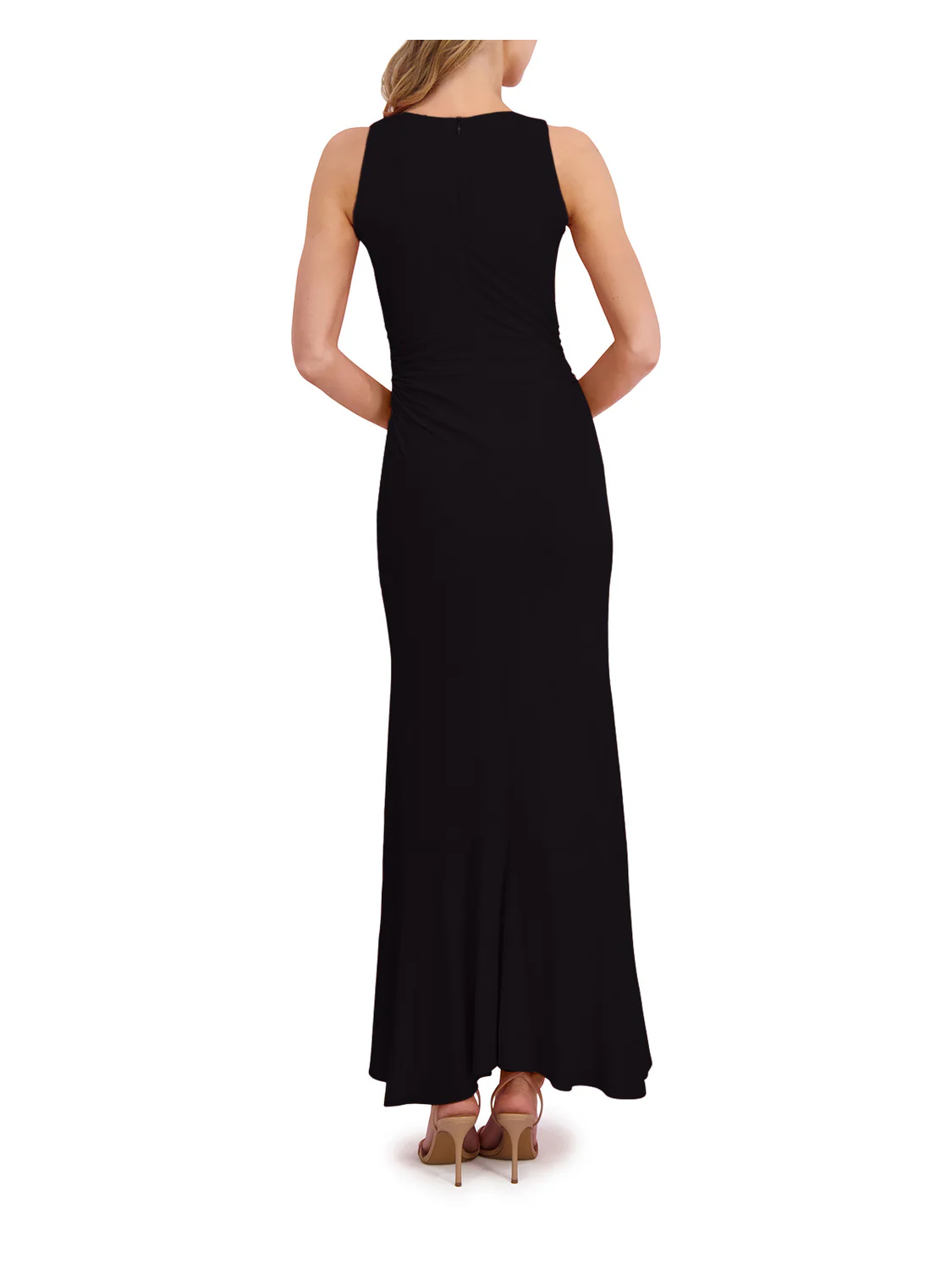 RUCHED MERMAID MIDI DRESS | RICH BLACK