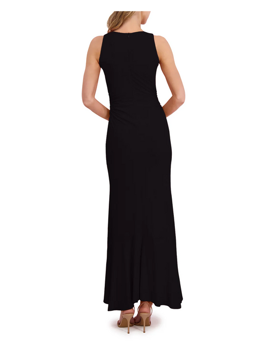 RUCHED MERMAID MIDI DRESS | RICH BLACK