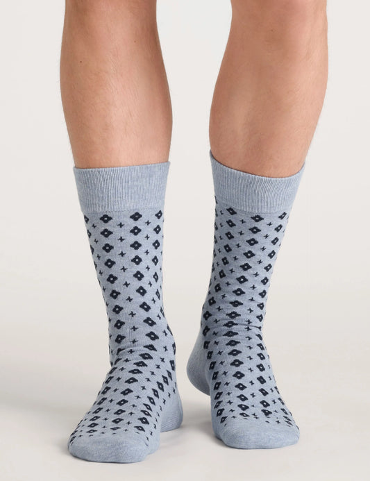 CREW GEOMETRIC CHECK | BLUE