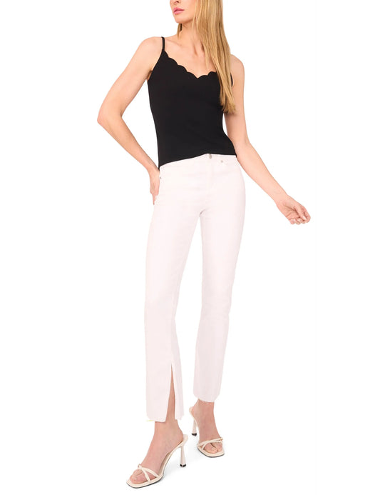 LASER CUT CREPE CAMI | RICH BLACK