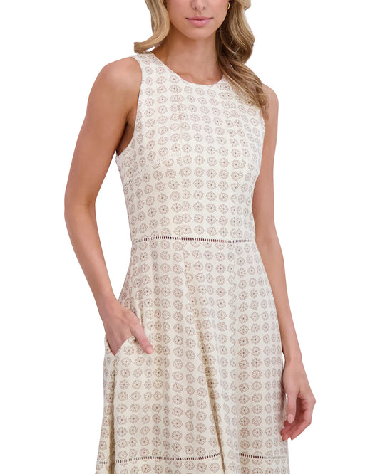 SLEEVELESS HIGH NECK MIDI DRESS | NEW IVORY