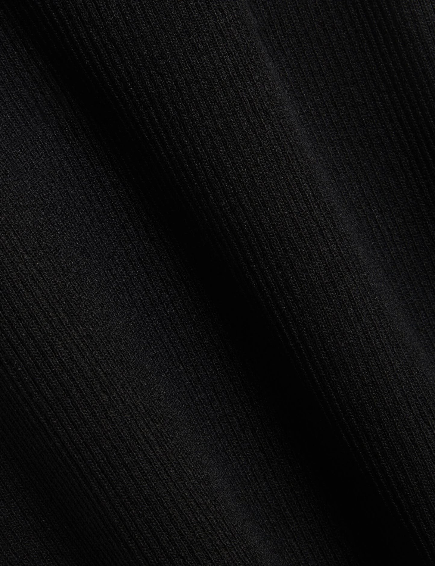 CREW NECK TANK TOP WITH RIB | RICH BLACK