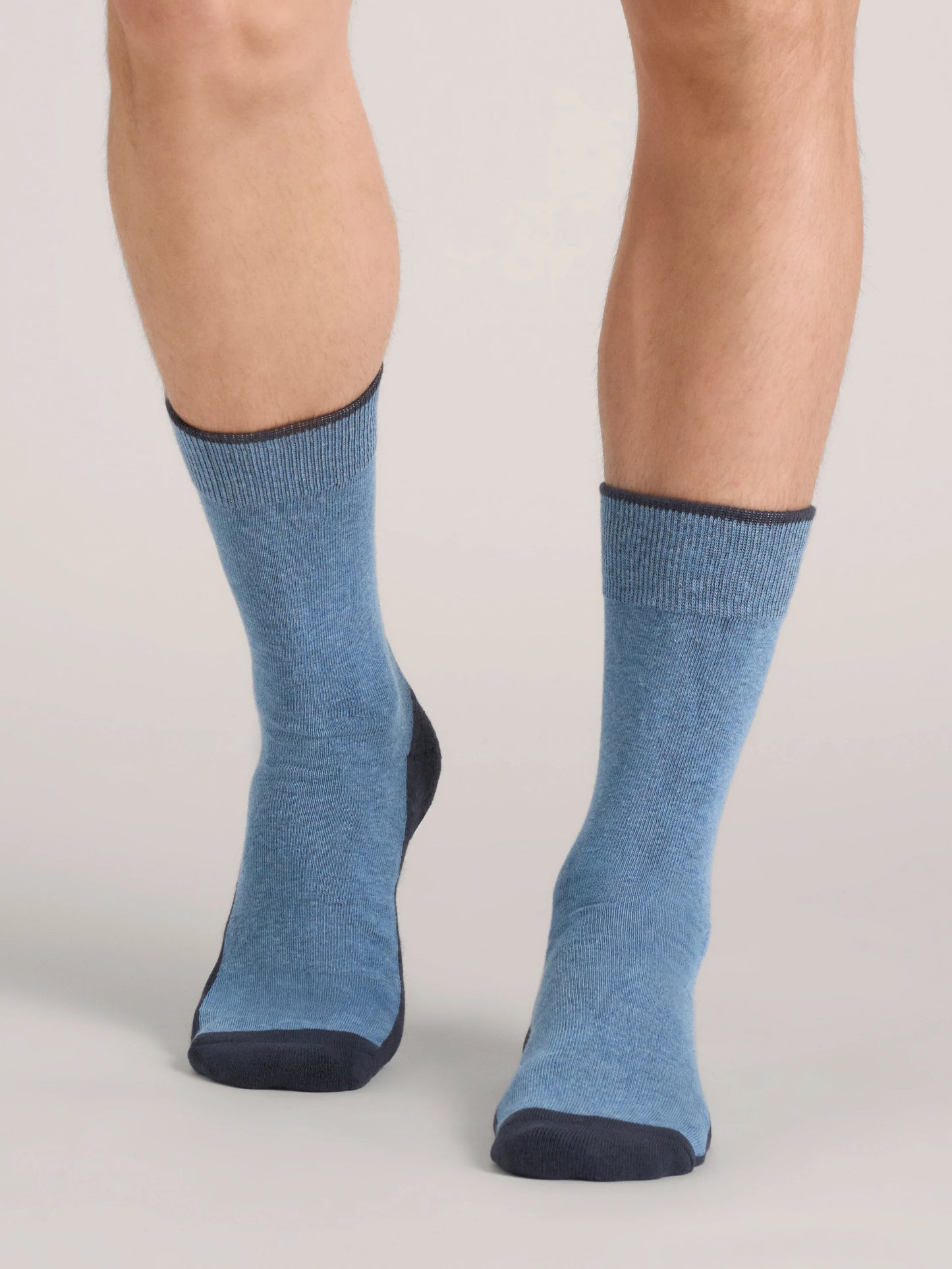 3 PK Men's 1/2 Terry Crew | BLACK