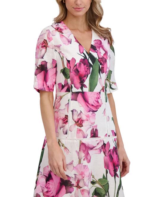 SHORT SLEEVE V-NECK MINI DRESS | ULTRA WHITE