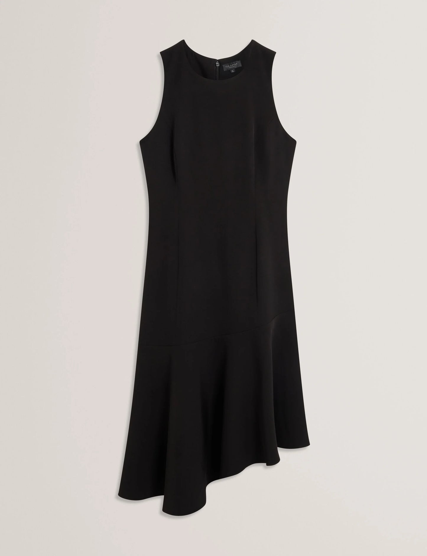 ASYMMETRIC MIDI DRESS | RICH BLACK
